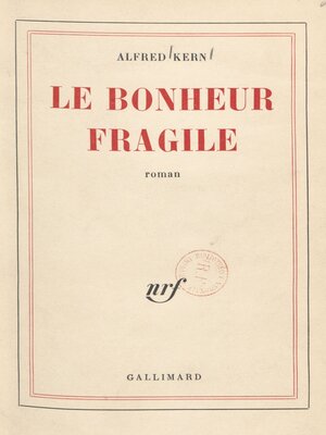 cover image of Le bonheur fragile